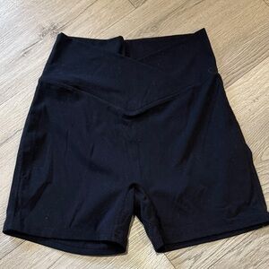Women's Black High-Rise Bike Shorts